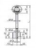 Doppebarttresorschlüssel STUV 49511280 - 90 mm