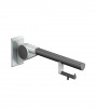 FSB Stützklappgriff 600 mm mit PRH A100 Stützen Aluminiumgrau metallinksc Stange Anemonenweiß (0 82 8420 01060 8223)