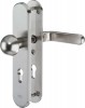 IKON Assa Abloy Stahl-Schutzbeschlag mit PZ-Lochung - Rundknauf/Drücker Stahl Türbeschlag (S306,FB=Neusilberfarben (F2),TS=110)