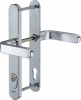 IKON Assa Abloy Stahl-Schutzbeschlag mit Zylinderabdeckung - Drücker/Drücker Stahl Türbeschlag (S643,FB=Silberfarben (F1),TS=70)