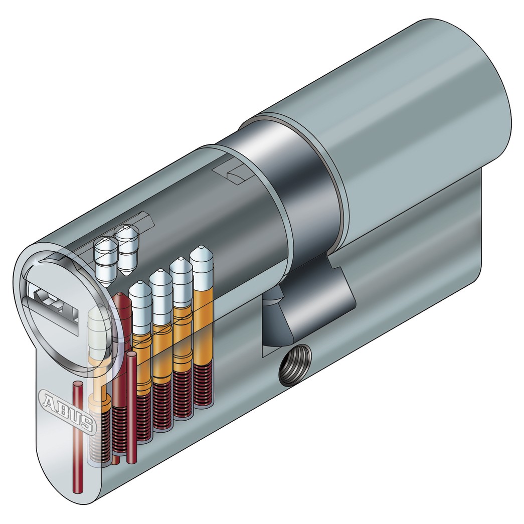 ABUS EC550 Profil-Doppelzylinder Länge 35/50mm mit 6 Schlüssel
