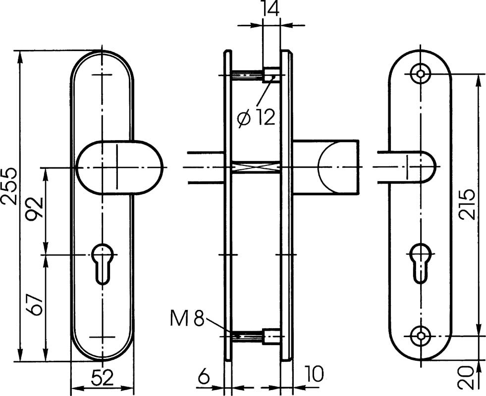 IKON Assa Abloy Stahl Schutzbeschlag Mit PZ Lochung Winkelknauf ikon-assa-abloy-stahl-schutzbeschlag-mit-pz-lochung-winkelknauf