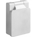 IKON Assa Abloy Metallklapprosette Rosetten Türbeschlag (1256, AUS=30x28-V, FB=Silberfarben (F1))