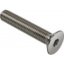 IKON Assa Abloy Senkschraube M8 Zubehör und Einzelteile Türbeschlag (1348, ABM=50, FB=Silberfarben (F1))