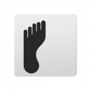 FSB Hinweiszeichen Barfussgang Lasergraviert Aluminium naturfarbig (0 36 4059 00042 0105)