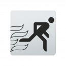 FSB Hinweiszeichen Fluchtweg Lasergraviert Edelstahl fein matt (0 36 4059 00017 6204)