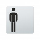 FSB Hinweiszeichen Toilette Herren Lasergraviert Edelstahl fein matt (0 36 4059 00101 6204)