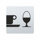 FSB Hinweiszeichen Fruehstueck Lasergraviert Edelstahl fein matt (0 36 4059 00311 6204)