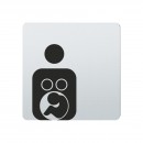 FSB Hinweiszeichen Gynaekologie Lasergraviert Edelstahl fein matt (0 36 4059 00522 6204)