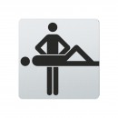 FSB Hinweiszeichen Massage Lasergraviert Edelstahl fein matt (0 36 4059 00528 6204)