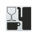 FSB Hinweiszeichen Glas und Porzellan Lasergraviert Edelstahl fein matt (0 36 4059 00781 6204)