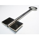 Doppelbart Schlüssel Stahl, vernickelt, gebohrt 3,50 mm, Halmstärke 5,0 mm (7069100050) Art. 69/100