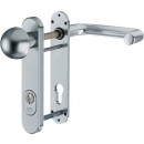 IKON Assa Abloy Stahl-Schutzbeschlag - Rundknauf/Drücker Feuerschutzbeschläge Türbeschlag (S6B6, VAR=FS, FB=Silberfarben (F1), TS=70)