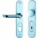 IKON Assa Abloy Schutzbeschlag Alu PI 2000 - Pilzknopf/U-Form Drücker Aluminium Beschlag Türbeschlag (SM02 46366)
