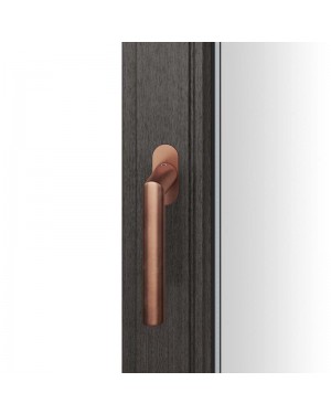 FSB Fenstergriff mit ovalrosette flächenbündig. Stift 7 mm Stiftüberstand 14-28 mm Bronze hell patiniert gewascht (0 34 1076 09034 7615)