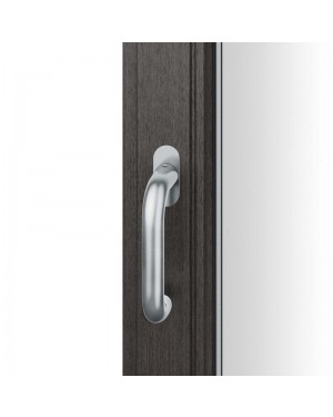 FSB Fenstergriff mit ovalrosette flächenbündig. Stift 7 mm Stiftüberstand 14-28 mm Edelstahl fein matt (0 34 1146 09034 6204)