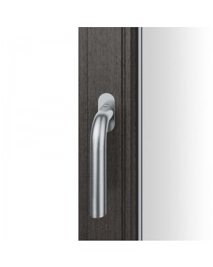 FSB Fenstergriff mit ovalrosette flächenbündig. Stift 7 mm Stiftüberstand 14-28 mm Edelstahl fein matt (0 34 1186 09034 6204)