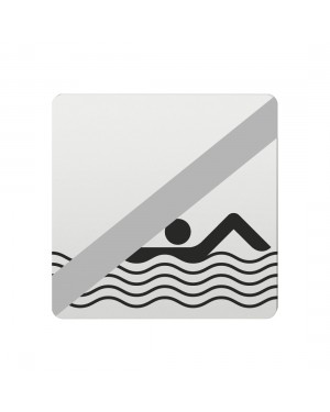 FSB Hinweiszeichen Baden verboten Lasergraviert Aluminium naturfarbig (0 36 4059 00033 0105)