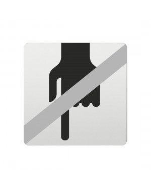 FSB Hinweiszeichen Beruehren verboten Lasergraviert Aluminium naturfarbig (0 36 4059 00036 0105)