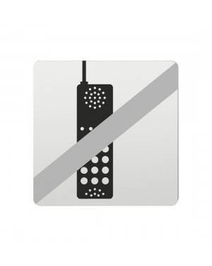 FSB Hinweiszeichen Handy verboten Lasergraviert Aluminium naturfarbig (0 36 4059 00037 0105)