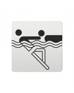 FSB Hinweiszeichen Retten d. Schwimmer Lasergraviert Aluminium naturfarbig (0 36 4059 00431 0105)