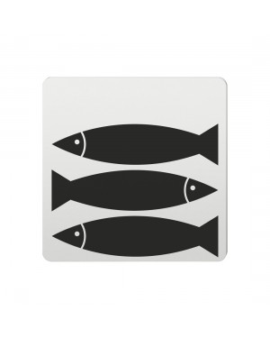 FSB Hinweiszeichen Fische Lasergraviert Aluminium naturfarbig (0 36 4059 00706 0105)