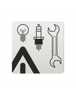 FSB Hinweiszeichen Autozubehoer Lasergraviert Aluminium naturfarbig (0 36 4059 00788 0105)