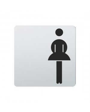 FSB Hinweiszeichen Toilette Damen Lasergraviert Edelstahl fein matt (0 36 4059 00100 6204)
