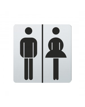 FSB Hinweiszeichen Toilette allgemein Lasergraviert Edelstahl fein matt (0 36 4059 00102 6204)