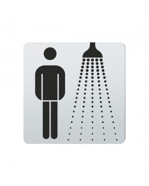 FSB Hinweiszeichen Dusche Herren Lasergraviert Edelstahl fein matt (0 36 4059 00108 6204)