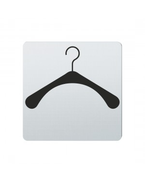 FSB Hinweiszeichen Garderobe Lasergraviert Edelstahl fein matt (0 36 4059 00132 6204)