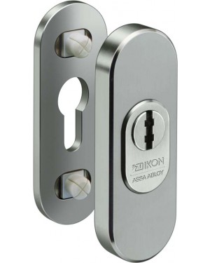 IKON Assa Abloy Schutzrosette - oval mit Zylinderabdeckung Rosetten Türbeschlag (S463 40568)