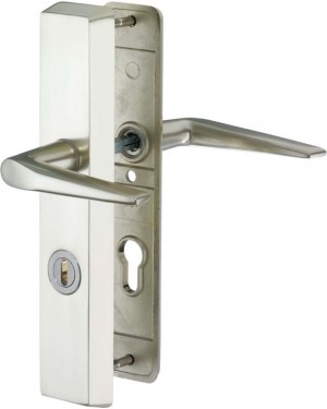 IKON Assa Abloy Schutzbeschlag mit Zylinderabdeckung - Drücker/Drücker Aluminium Beschlag Türbeschlag (SM01 46346)