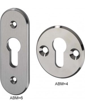 IKON Assa Abloy Innenrosette Zubehör und Einzelteile Türbeschlag (1981,ABM=6,FB=Neusilberfarben (F2))