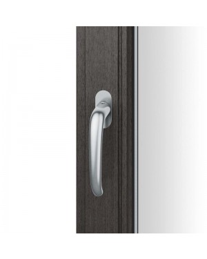 FSB Fenstergriff mit ovalrosette flächenbündig. Stift 7 mm Stiftüberstand 14-28 mm Edelstahl fein matt (0 34 1023 09034 6204)