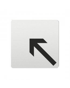 FSB Hinweiszeichen Pfeil nach links oben Lasergraviert Aluminium naturfarbig (0 36 4059 00007 0105)