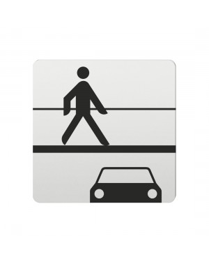 FSB Hinweiszeichen Fussgaengeruebergang Lasergraviert Aluminium naturfarbig (0 36 4059 00011 0105)