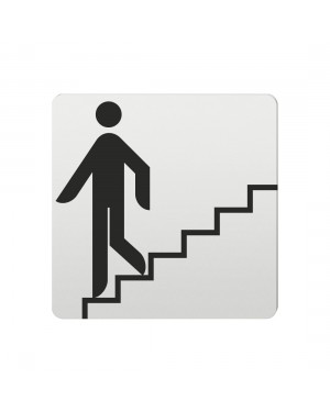 FSB Hinweiszeichen Treppe n.unten Lasergraviert Aluminium naturfarbig (0 36 4059 00013 0105)