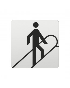 FSB Hinweiszeichen Rolltreppe nach oben Lasergraviert Aluminium naturfarbig (0 36 4059 00016 0105)
