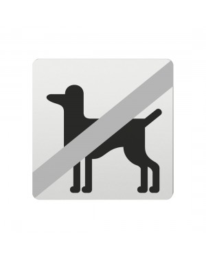 FSB Hinweiszeichen Tiere verboten Lasergraviert Aluminium naturfarbig (0 36 4059 00031 0105)