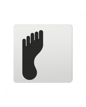 FSB Hinweiszeichen Barfussgang Lasergraviert Aluminium naturfarbig (0 36 4059 00042 0105)