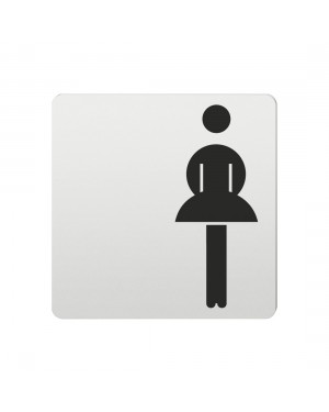 FSB Hinweiszeichen Toilette Damen Lasergraviert Aluminium naturfarbig (0 36 4059 00100 0105)
