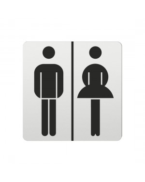 FSB Hinweiszeichen Toilette allgemein Lasergraviert Aluminium naturfarbig (0 36 4059 00102 0105)