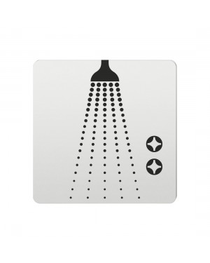 FSB Hinweiszeichen Dusche Lasergraviert Aluminium naturfarbig (0 36 4059 00106 0105)
