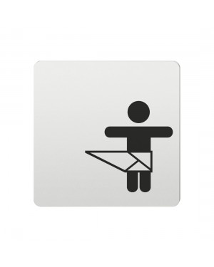 FSB Hinweiszeichen Wickelraum Lasergraviert Aluminium naturfarbig (0 36 4059 00109 0105)