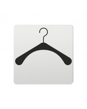 FSB Hinweiszeichen Garderobe Lasergraviert Aluminium naturfarbig (0 36 4059 00132 0105)