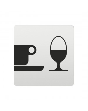 FSB Hinweiszeichen Fruehstueck Lasergraviert Aluminium naturfarbig (0 36 4059 00311 0105)