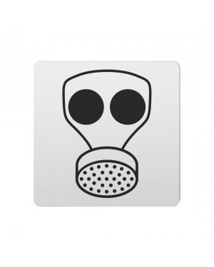 FSB Hinweiszeichen Atemschutz tragen Lasergraviert Aluminium naturfarbig (0 36 4059 00412 0105)