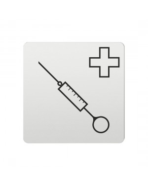 FSB Hinweiszeichen Impfstation Lasergraviert Aluminium naturfarbig (0 36 4059 00519 0105)