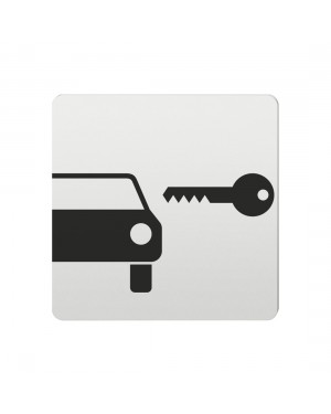 FSB Hinweiszeichen Mietauto Lasergraviert Aluminium naturfarbig (0 36 4059 00842 0105)